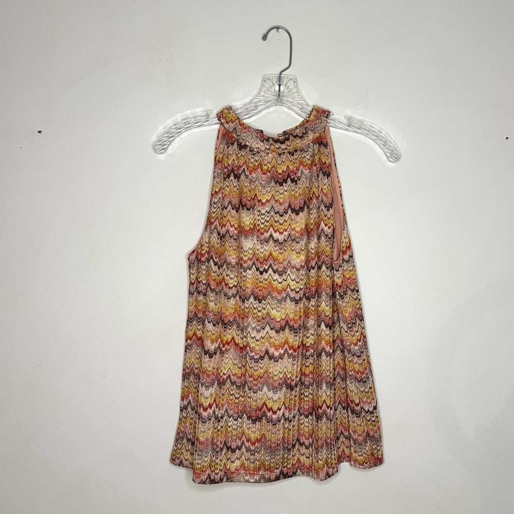 Ann Taylor Chevron Zig Zag Halter Top XS
